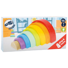 Load image into Gallery viewer, Large Wooden Rainbow Building Blocks Small Foot Box
