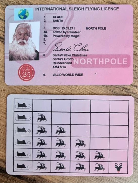 Santa’s Sleigh Flying Licence - A