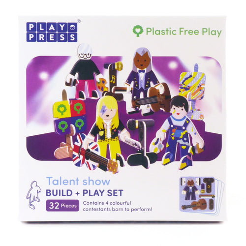 Talent Show Buildable Playset Plastic Free Eco Friendly Play Press