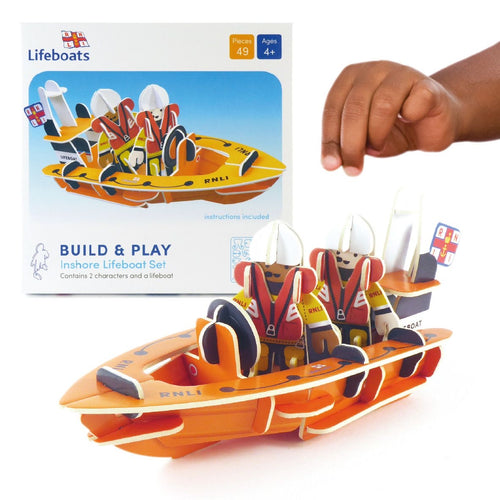 RNLI Lifeboat Buildable Playset Plastic Free Eco Friendly Play Press