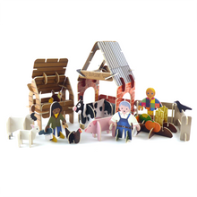 Load image into Gallery viewer, Play Press Farmyard Buildable Playset Plastic Free Eco Friendly
