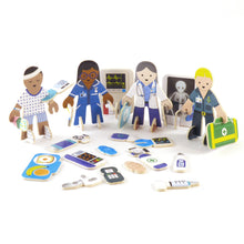 Load image into Gallery viewer, Play Press Hospital People Buildable Playset Plastic Free Eco Friendly
